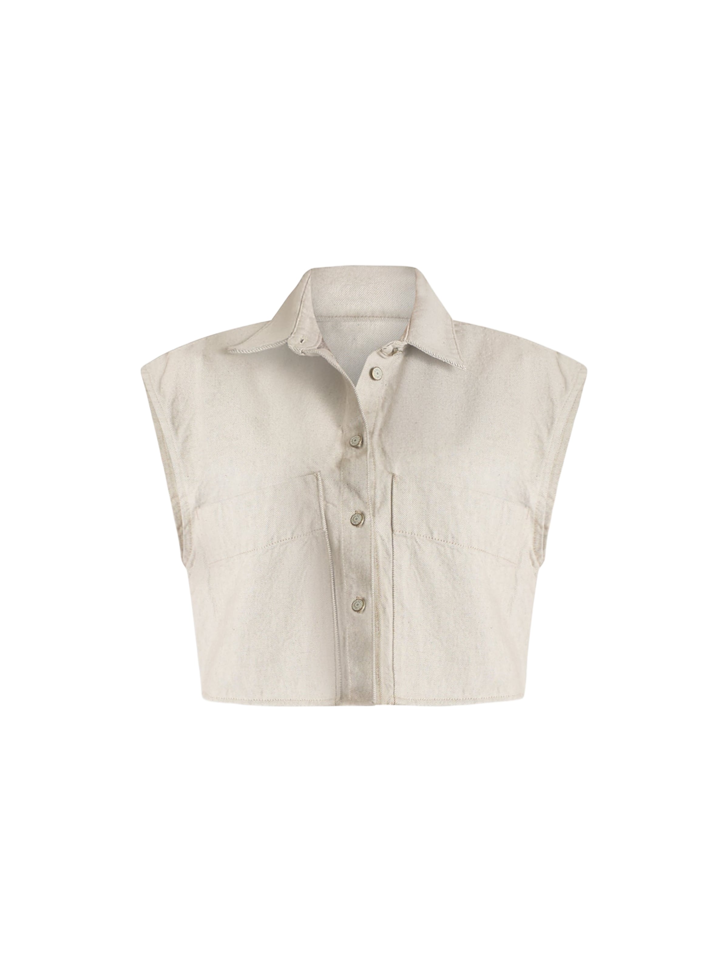 ViCOLO Bodywarmer 'Tecla' in Beige: voorkant