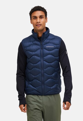PEAK PERFORMANCE Bodywarmer in Blauw: voorkant