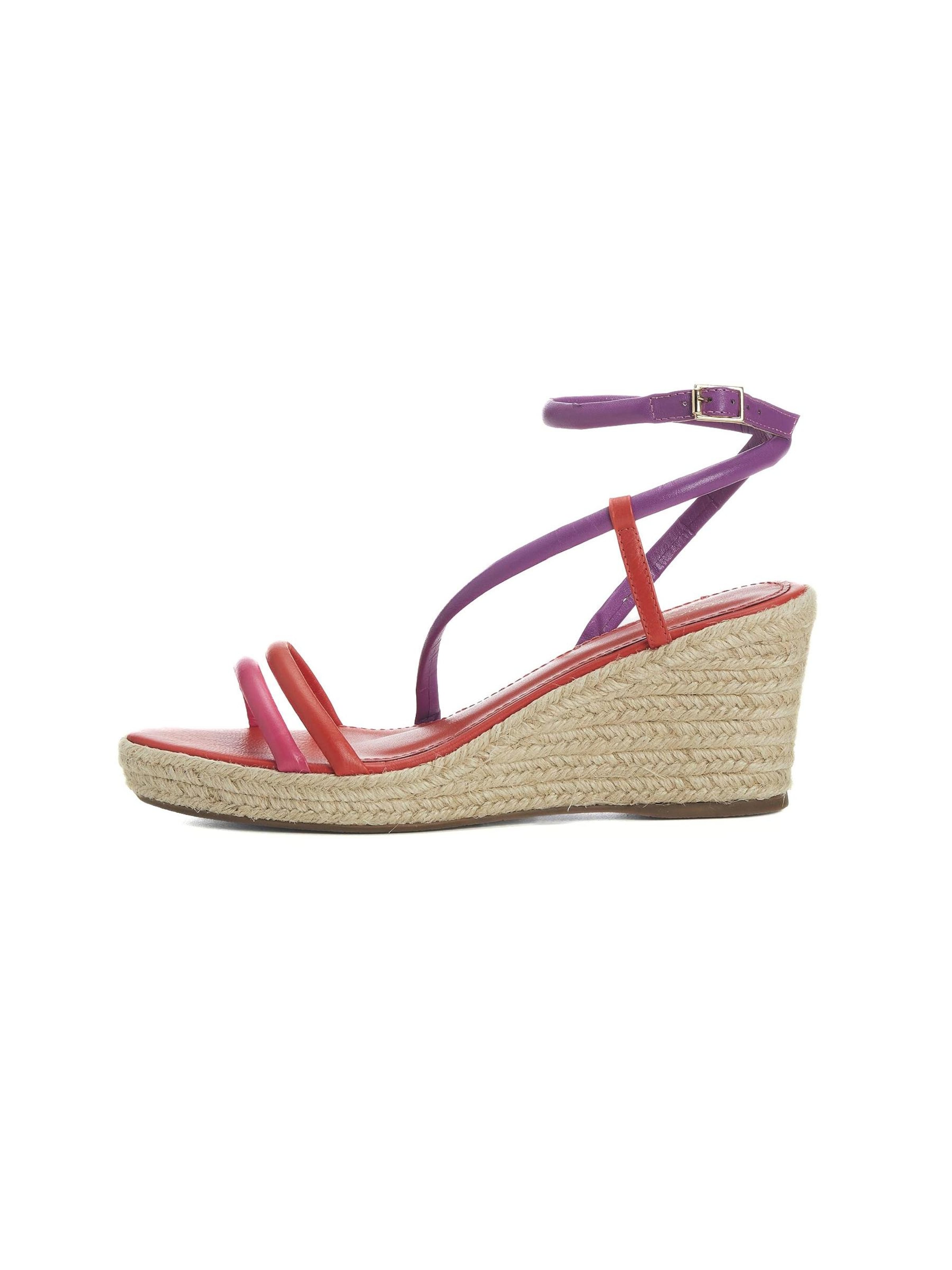 Mangara Atelier - Sandalias con hebilla 'Romã' en rosa: frente