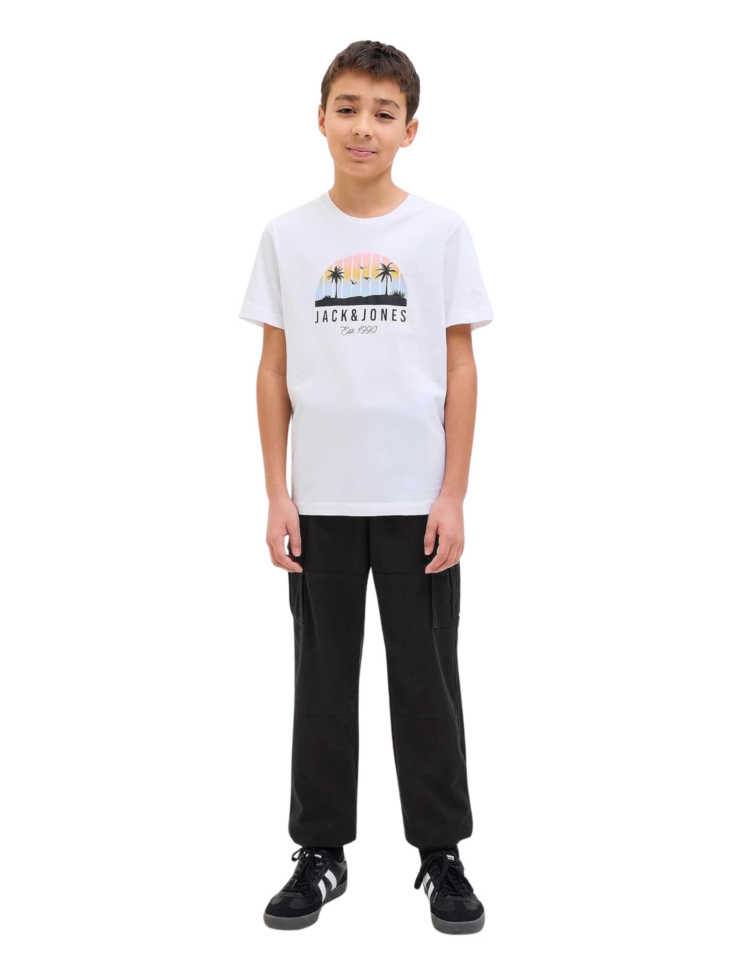 Jack & Jones Junior Szabványos Nadrág 'JPSTKANE JJJONNIE' - fekete: elől