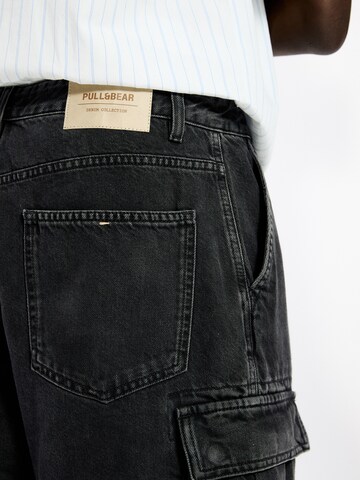 Loosefit Jeans cargo Pull&Bear en noir