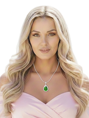 EXCLUSIVE EDITION Řetízek 'Agidel adorned with Swarovski crystals' – zelená: přední strana