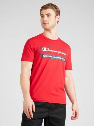 Champion Authentic Athletic Apparel T-Shirt in Rot: Vorderseite