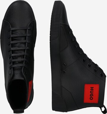 HUGO Red High-Top Sneakers 'Zero Hito' in Black