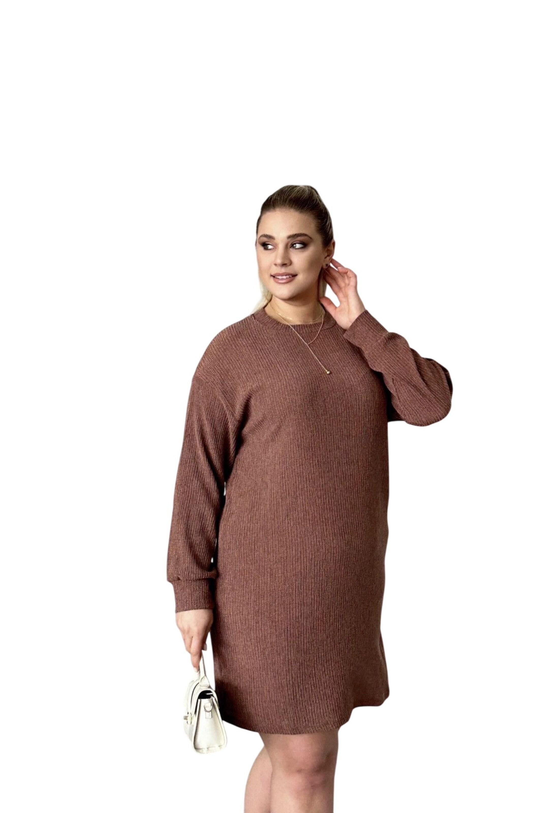 Stil Diva Kleid in Braun: Vorderseite