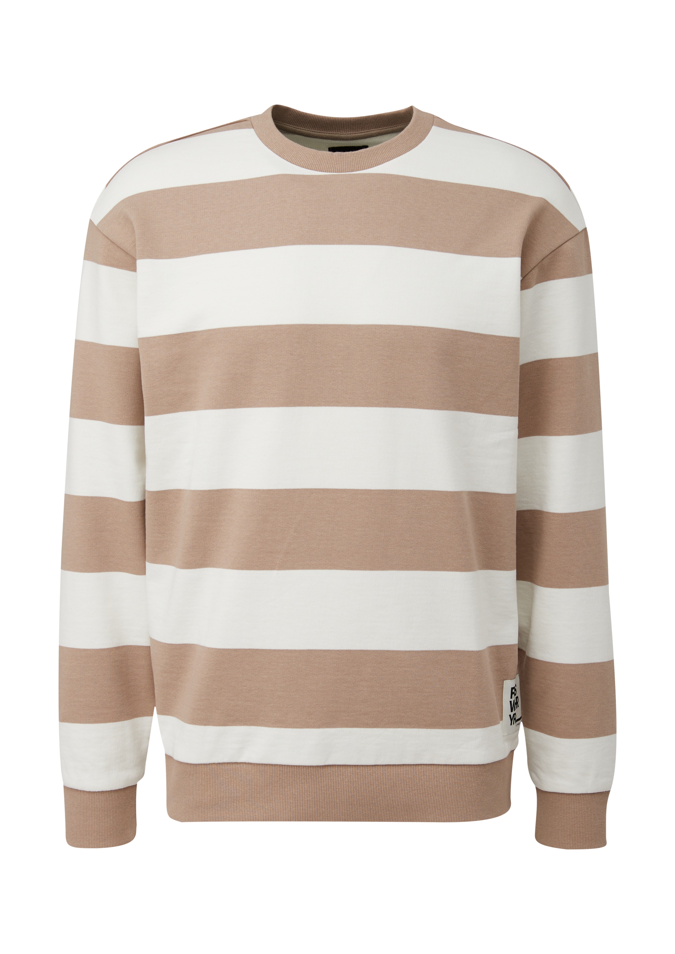 QS Sweatshirt in Beige: front