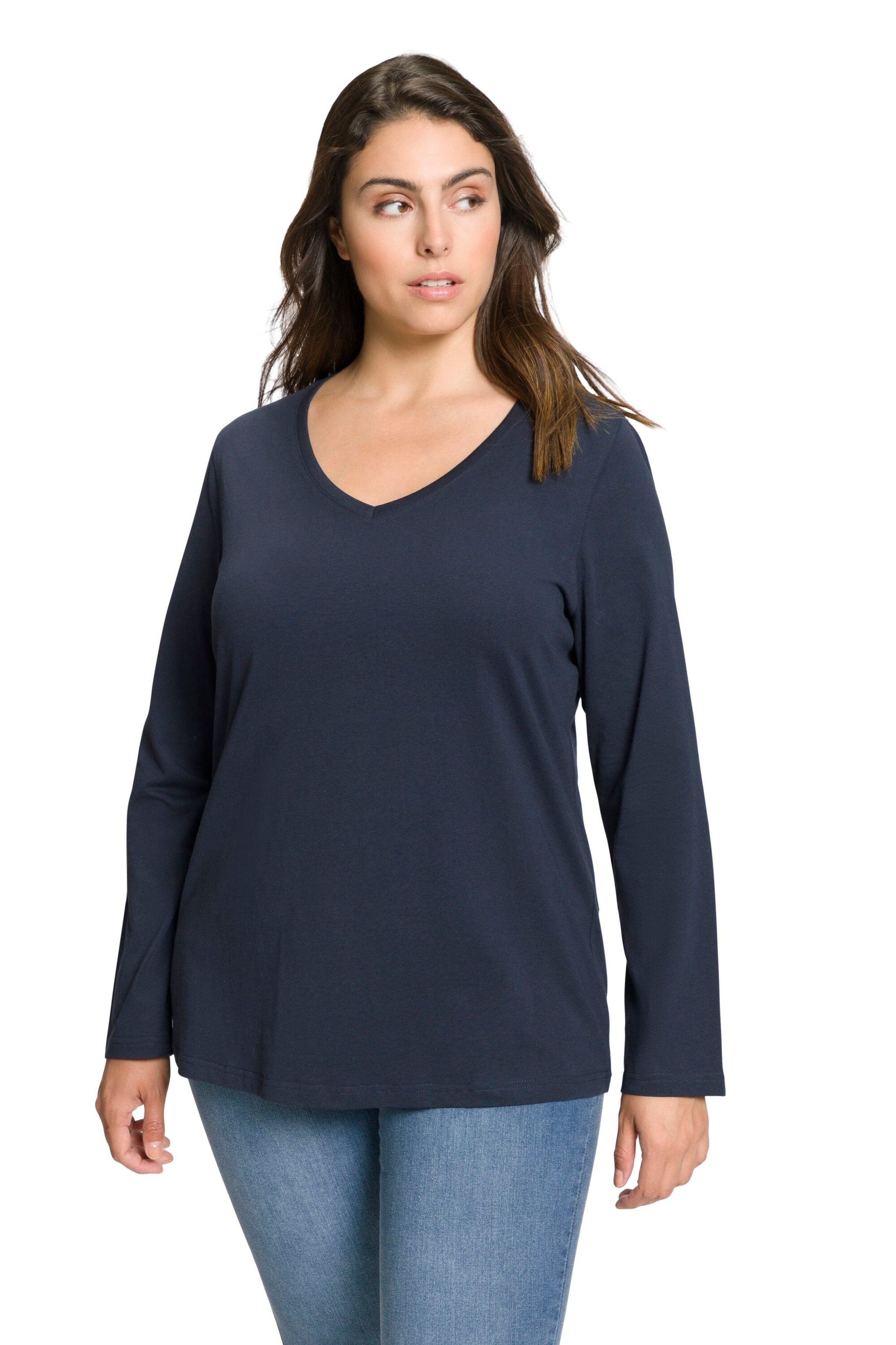 Ulla Popken Shirt in Blauw: voorkant