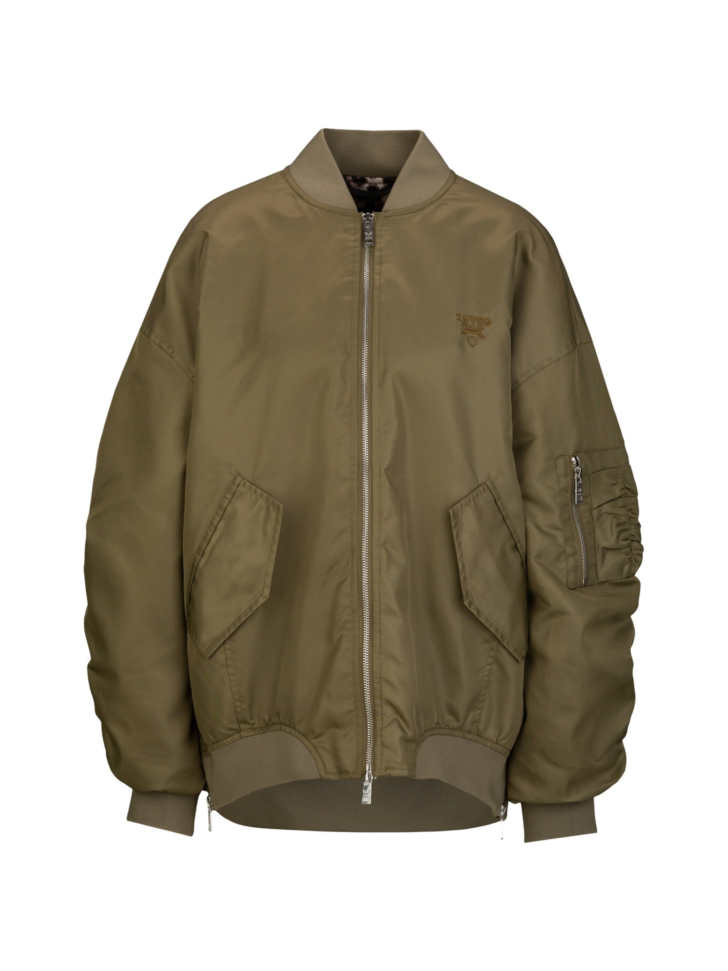 19V69 ITALIA Tussenjas 'Calogera' in Groen: voorkant