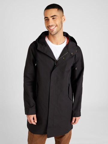 anerkjendt Between-seasons parka 'BJARNE' in Black: front