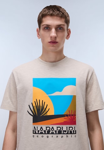 NAPAPIJRI T-Shirt 'S-Arbia' in Beige