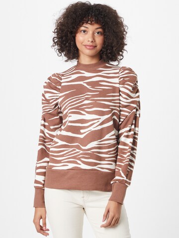 Sweat-shirt River Island en marron : devant