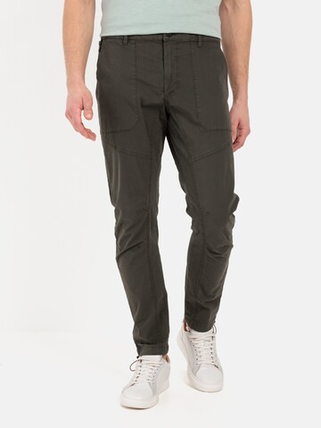 CAMEL ACTIVE Tapered Chino Pants in Green: front