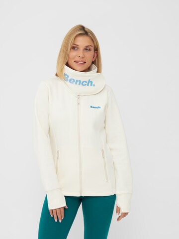 BENCH Sweatjacke 'HAYLO' in Weiß: predná strana