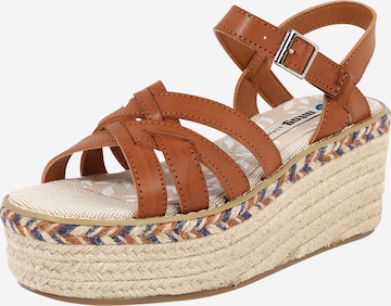 MTNG Sandals 'OBI' in Brown: front