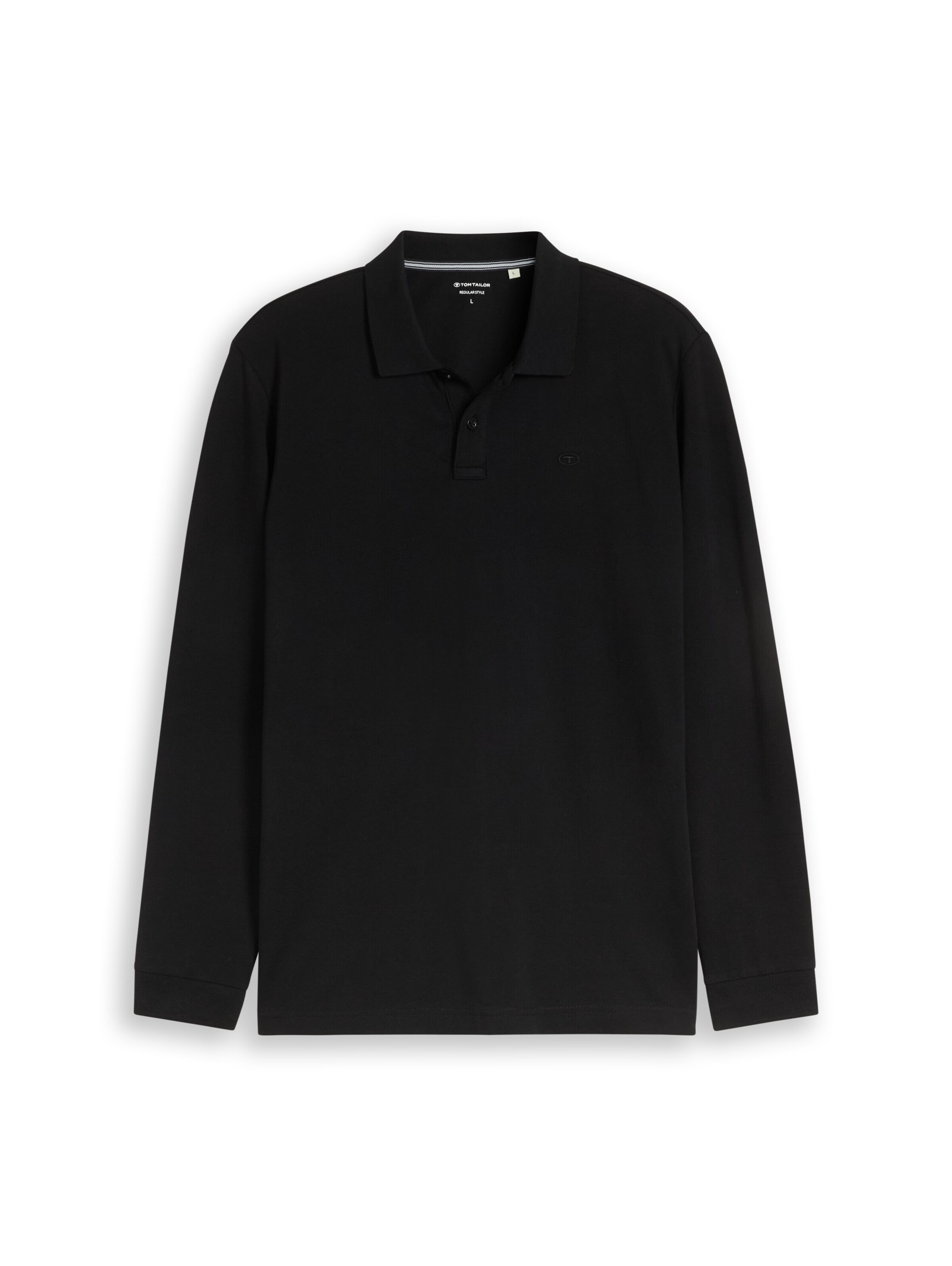 TOM TAILOR Poloshirt in Schwarz: Vorderseite