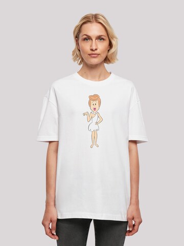 F4NT4STIC T-Shirt 'Familie Feuerstein Wilma Flintstone Classic Pose' in Weiß: predná strana
