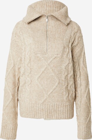 Gina Tricot Trui in Beige: voorkant