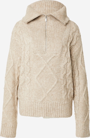 Gina Tricot Trui in Beige: voorkant