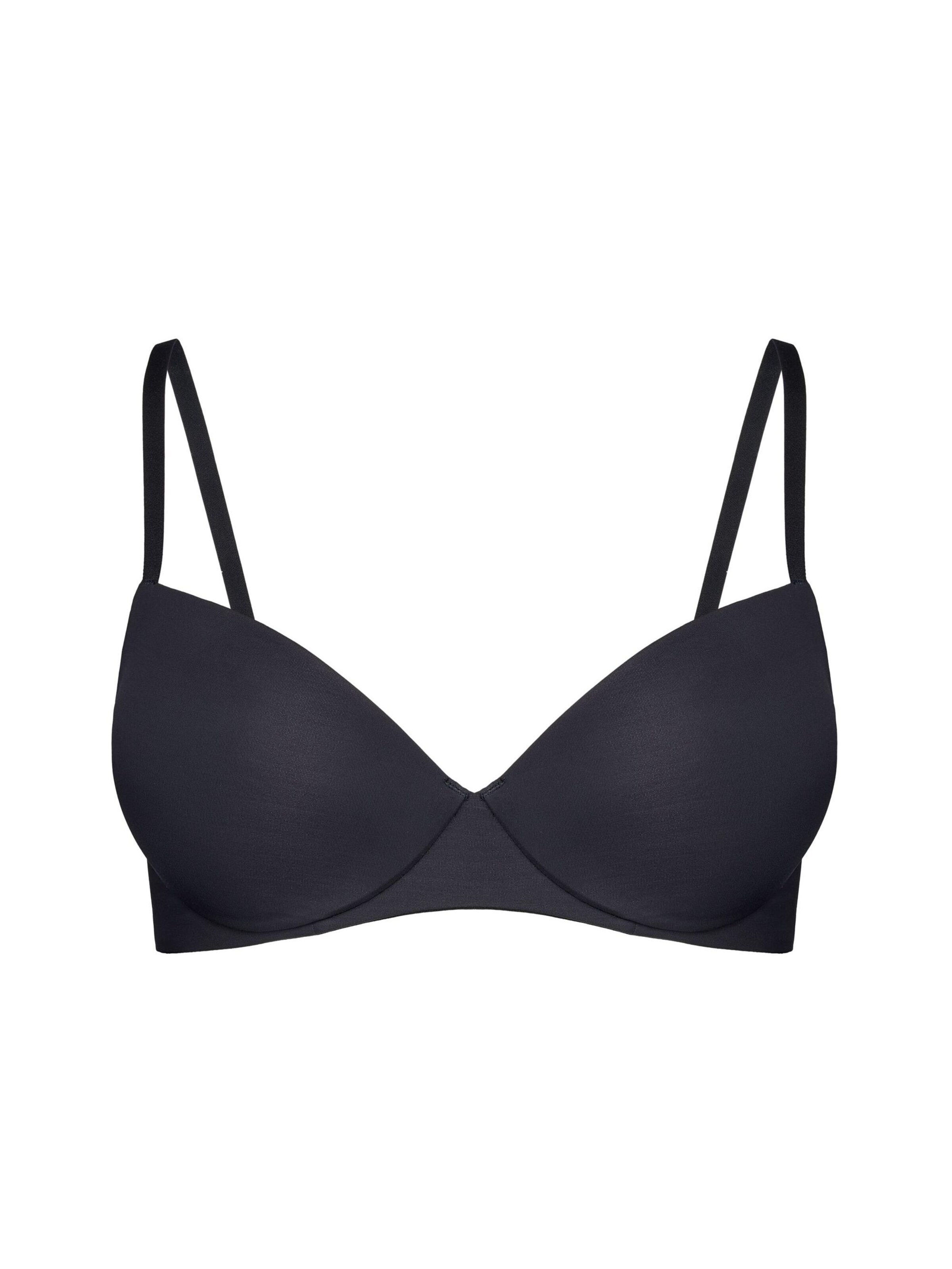 ESOTIQ - Push-up Sujetador 'Push-up-BH Kassidy, glatte T-Shirt-Cups, herausnehmbare Polster' en negro