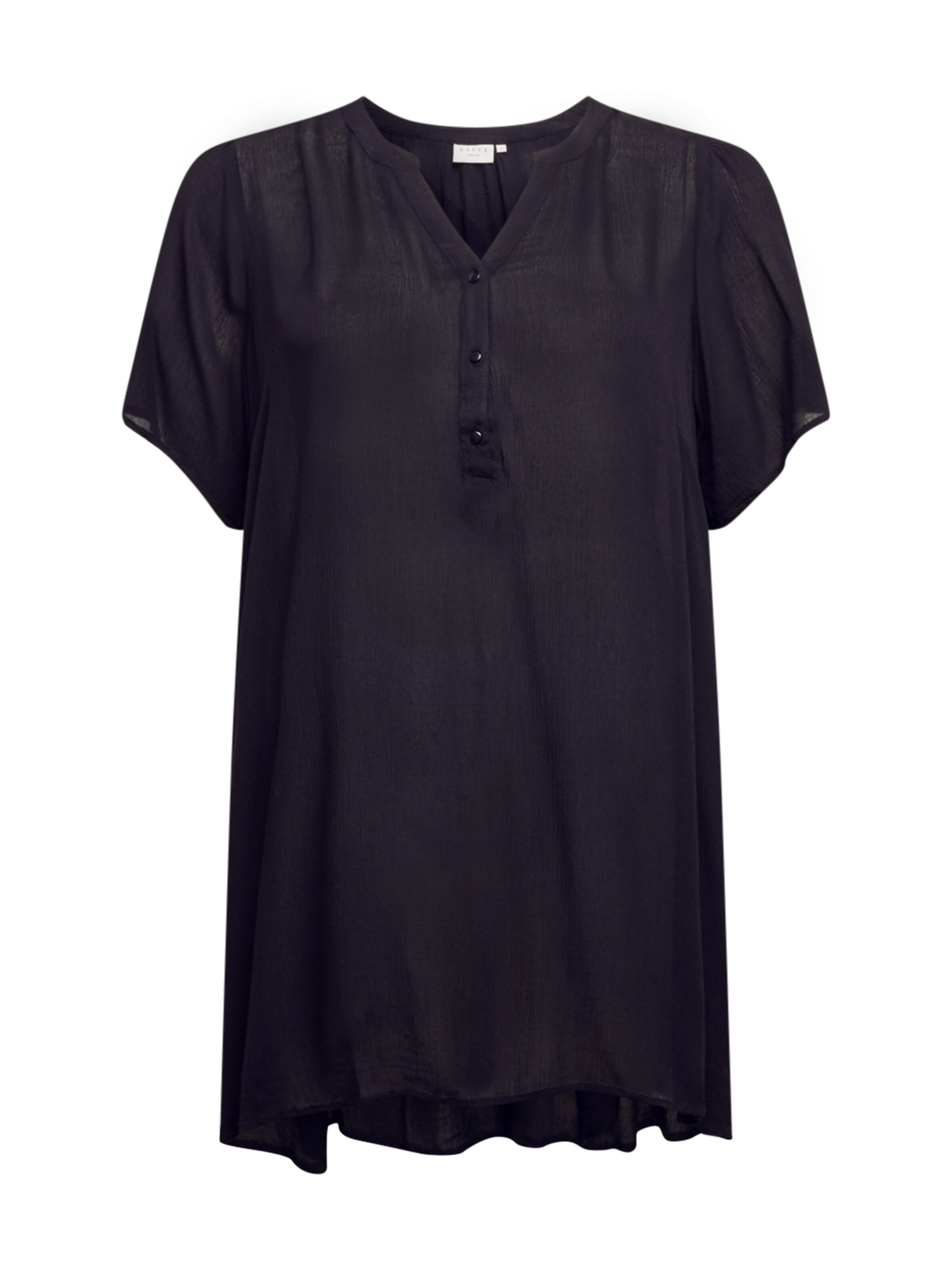 Tunica 'KCami' di KAFFE CURVE in nero: frontale