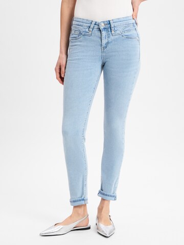Skinny Jean MAC en bleu : devant