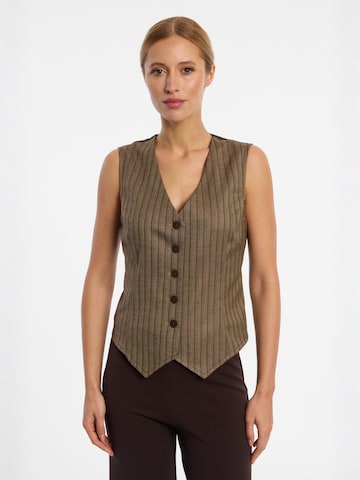 Gilet Ana Alcazar en marron : devant