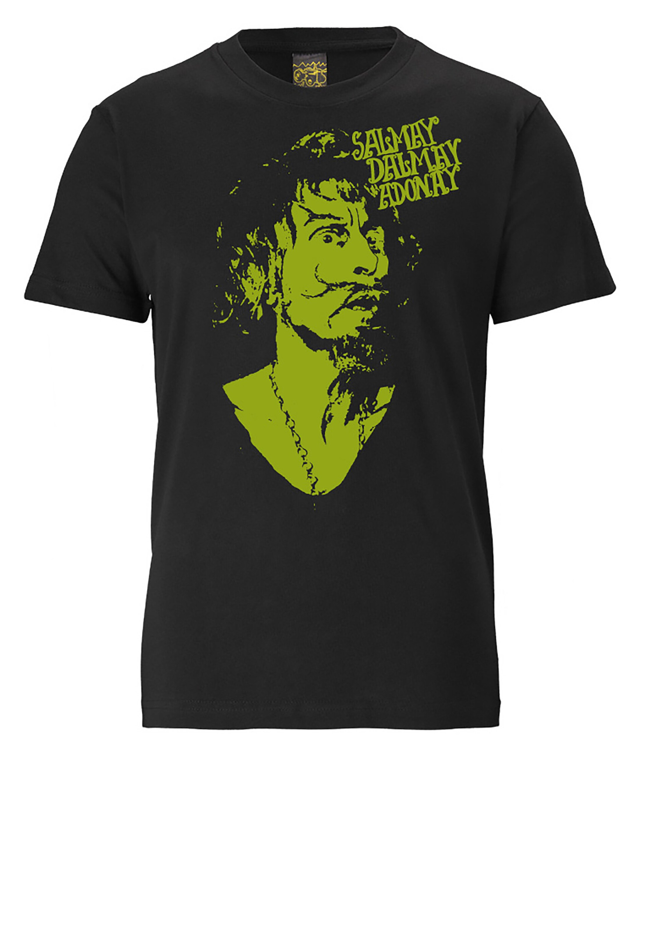 LOGOSHIRT Shirt 'Catweazle' in Black: front