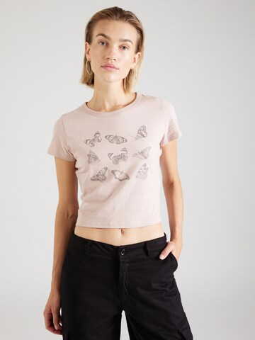 T-shirt HOLLISTER en rose : devant