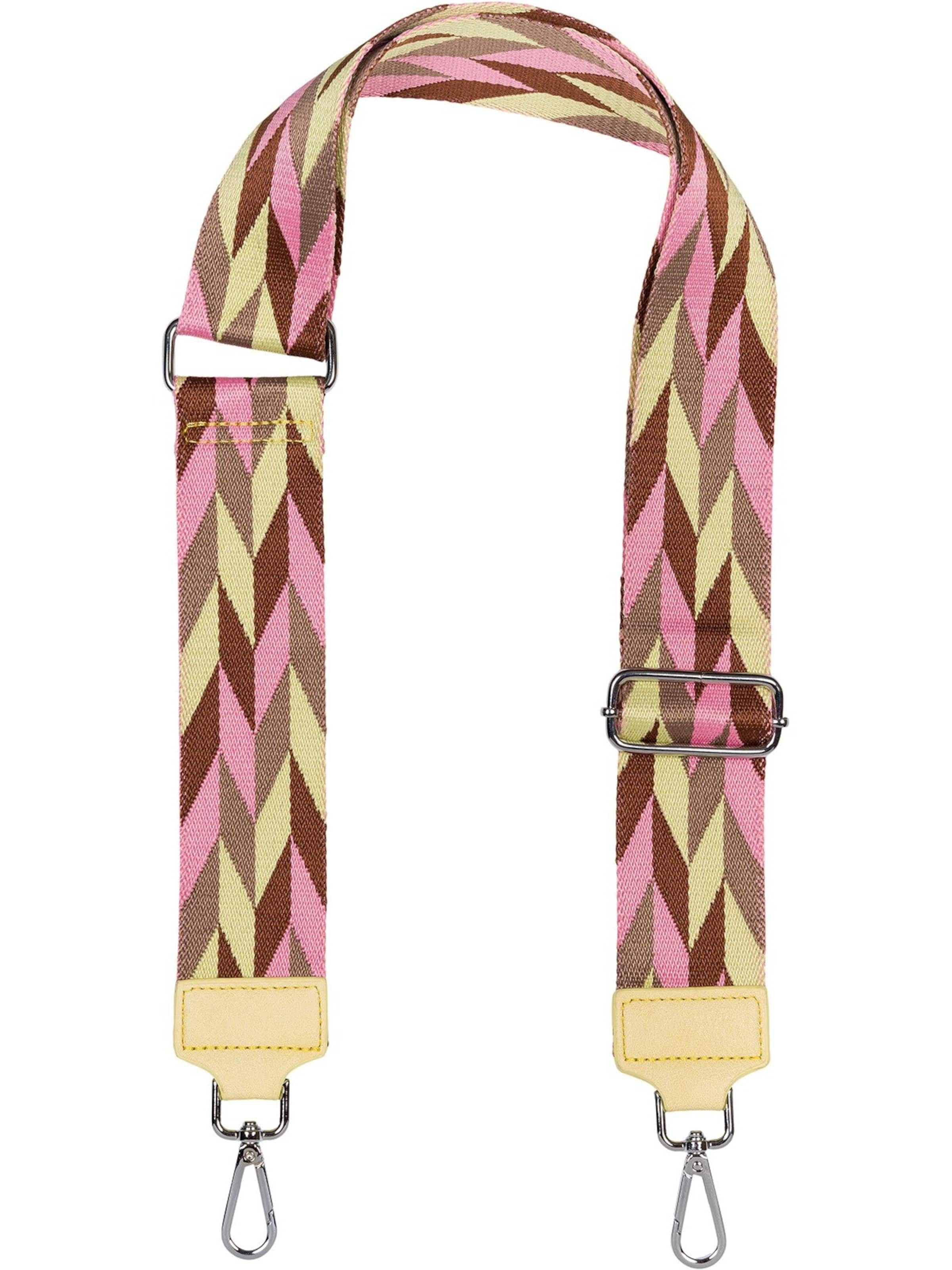 styleBREAKER Taschenzubehör 'Breiter Wechsel Taschengurt Rauten Muster'‌‌‌‌‌‌ in Gelb: Vorderseite