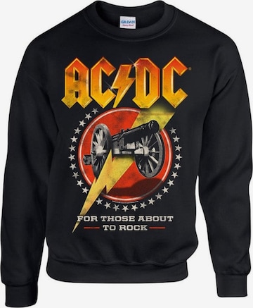 Sweat-shirt 'For those about to rock new' AC/DC en noir : devant