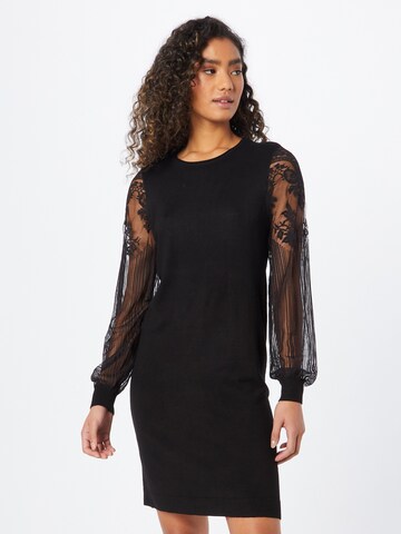 ONLY - Vestido de punto en negro: frente