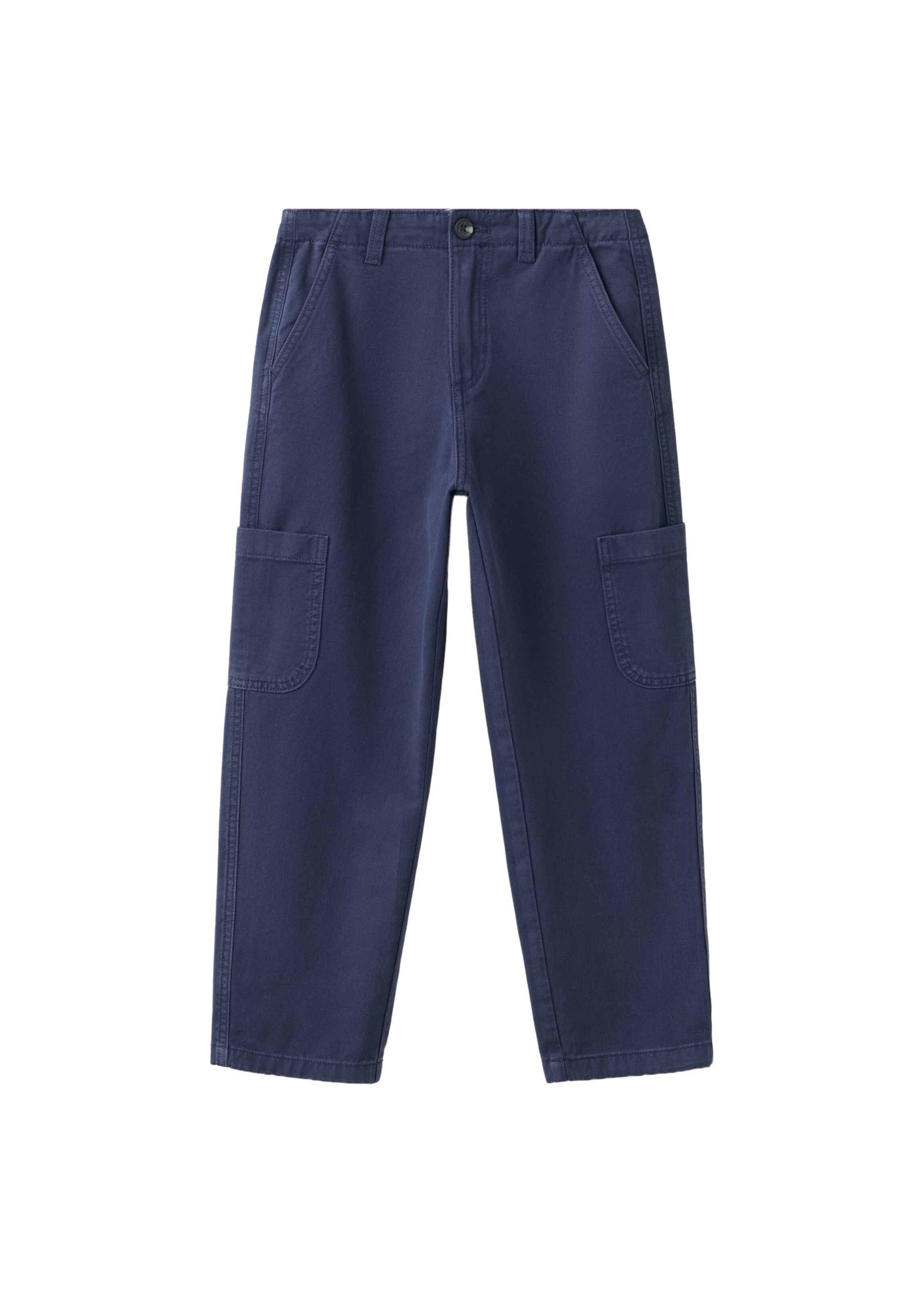 Largi Pantaloni de la MANGO KIDS pe albastru: față