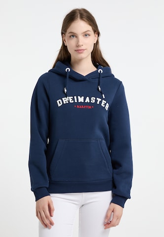 Sweat-shirt DreiMaster Maritim en bleu : devant