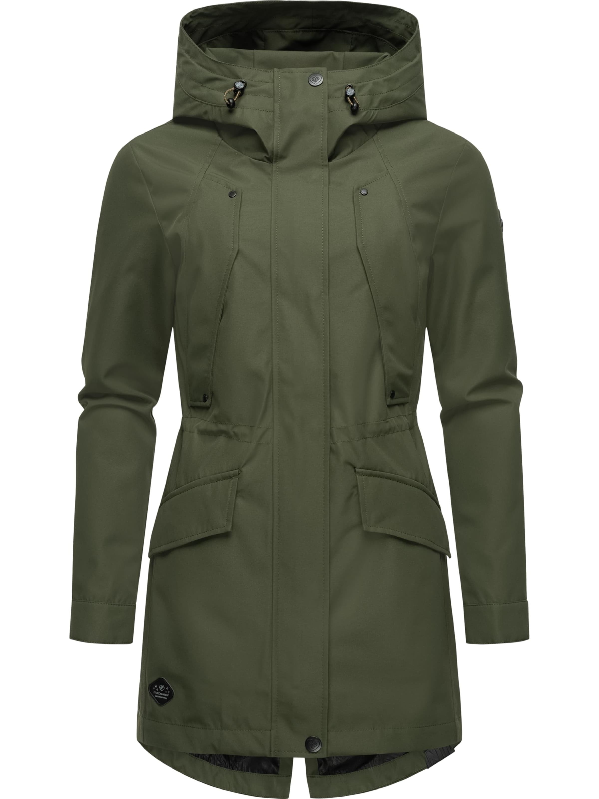 RagwearTehnički kaput 'Begonia' - zelena boja: prednji dio