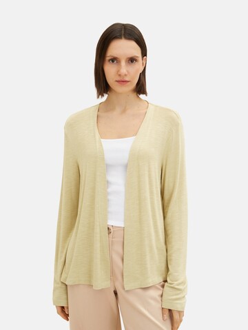 TOM TAILOR Knit Cardigan in Green: front