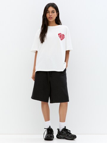 Maglietta 'BOB MARLEY' di Pull&Bear in bianco