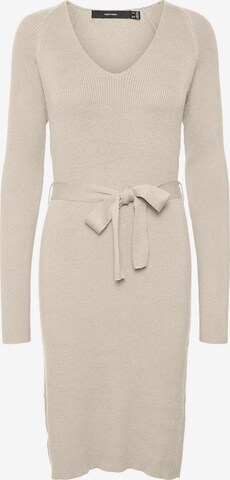 VERO MODA Knitted dress 'GOLD' in Grey: front