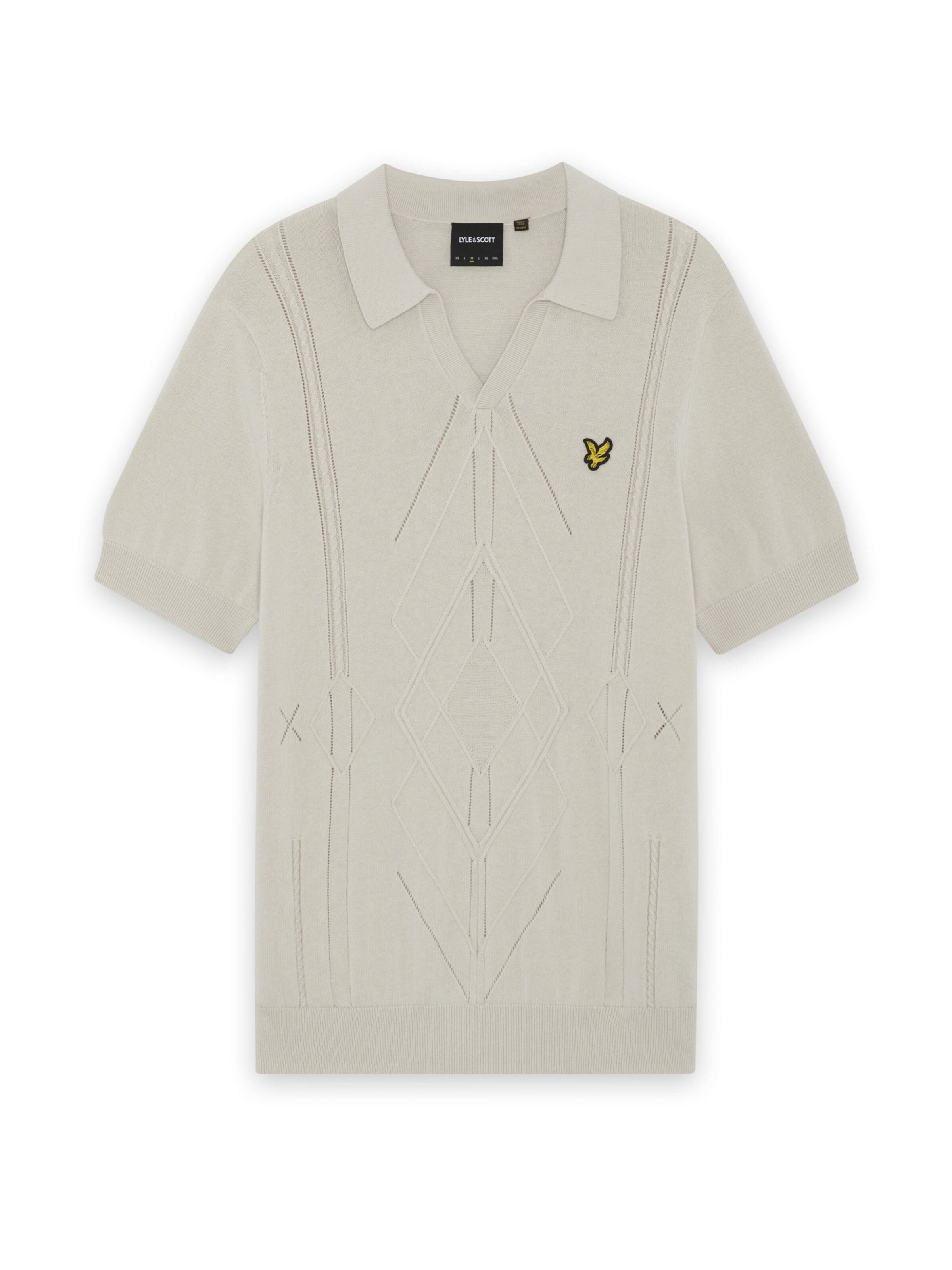 Lyle & Scott Pulover 'Argyle' | bež barva: sprednja stran