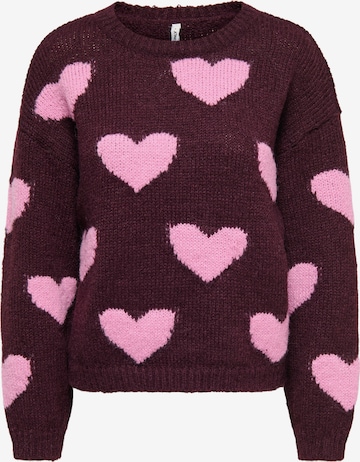 ONLY Sweater 'ONLBOOTLE' in Purple: front