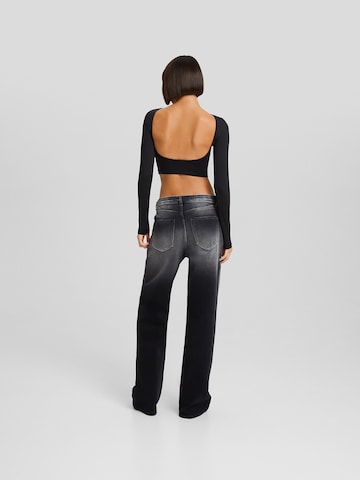 Wide Leg Jean Bershka en noir