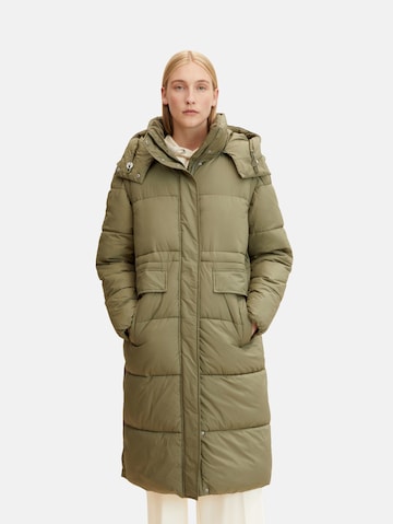TOM TAILOR Zimní kabát – zelená: přední strana