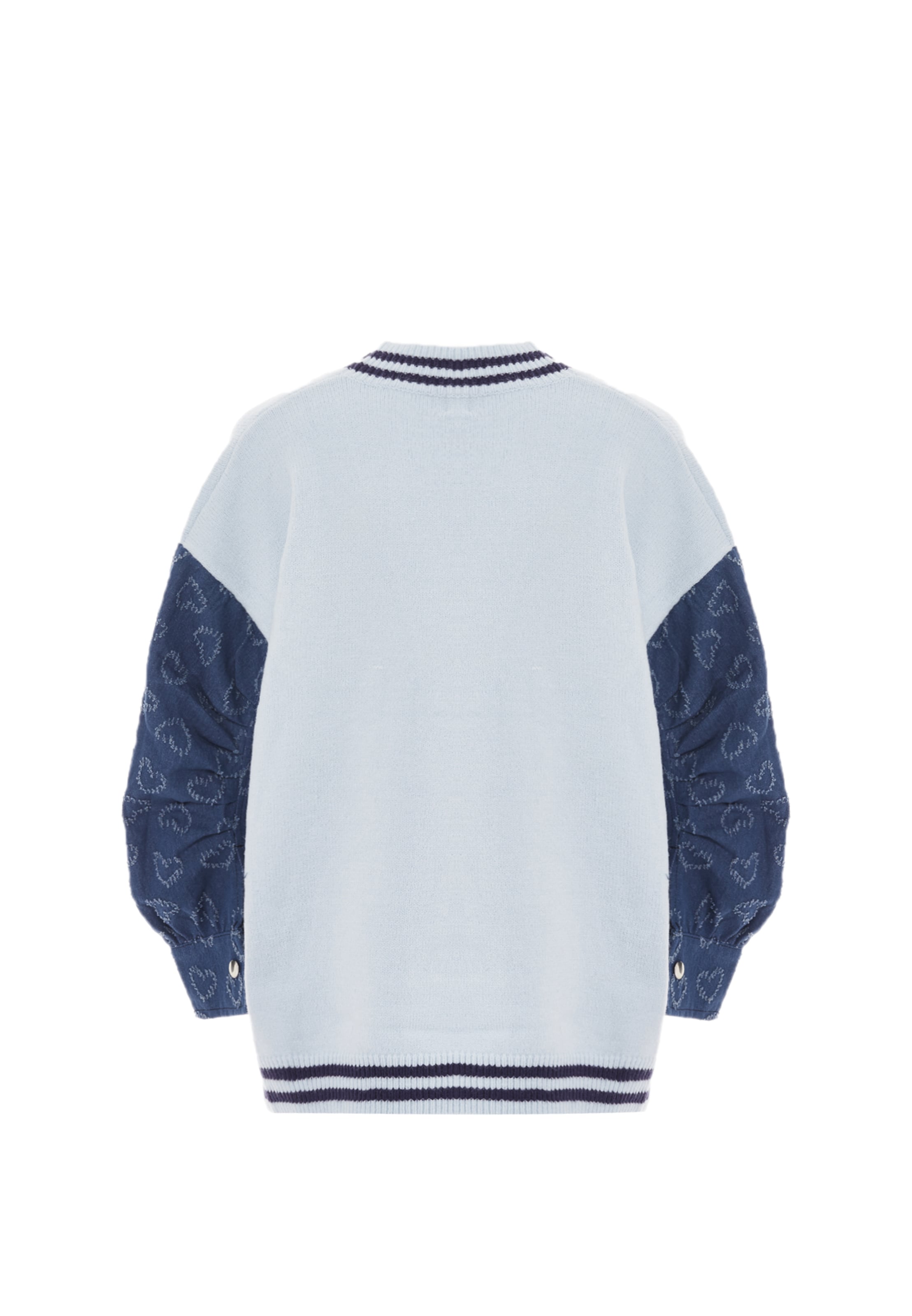 SANIKA - Casaco de malha em azul