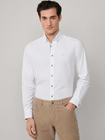 Hackett London Regular fit Overhemd in Wit: voorkant