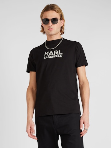 T-Shirt Karl Lagerfeld en noir : devant