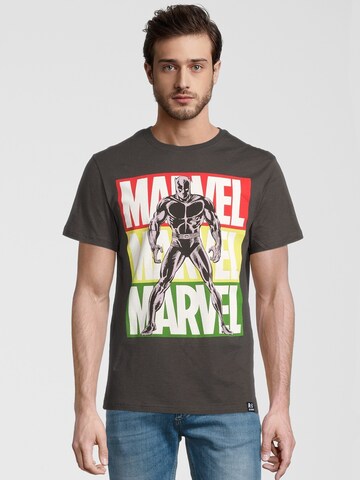 Recovered T-Shirt  'Marvel Black Panther' in Grau: predná strana