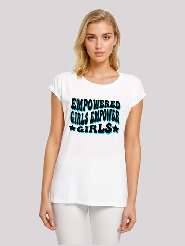 T-shirt 'Internationaler Frauentag  Empowered Girls Power' F4NT4STIC en blanc : devant