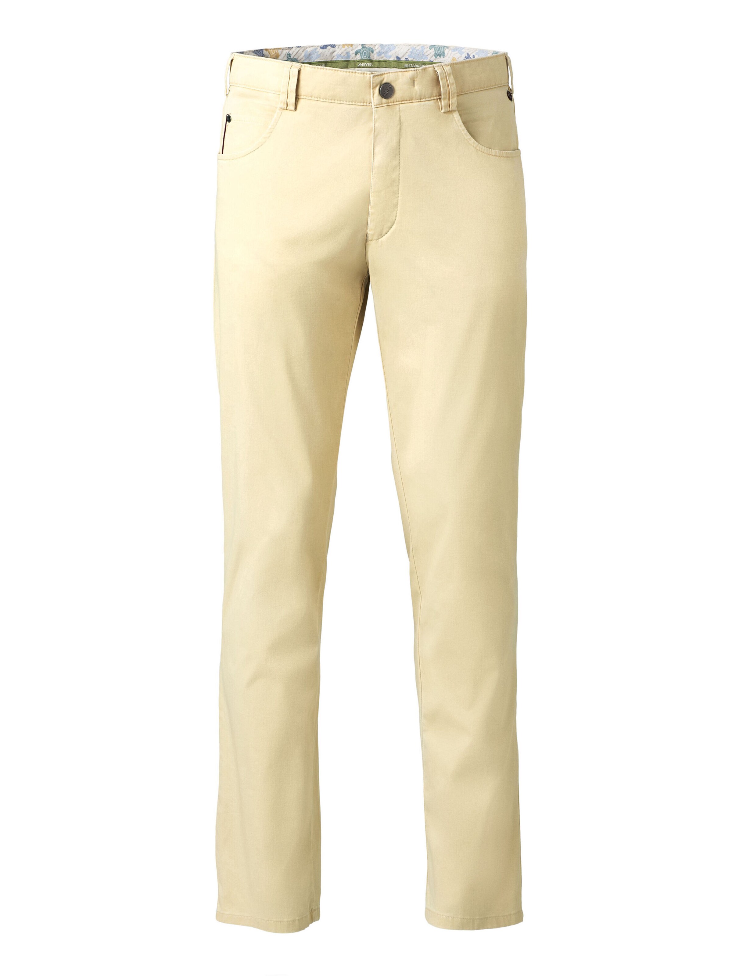 Regular Pantalon chino 'Diego' MEYER en jaune : devant