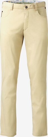 MEYER Regular Chino Pants 'Diego' in Yellow: front