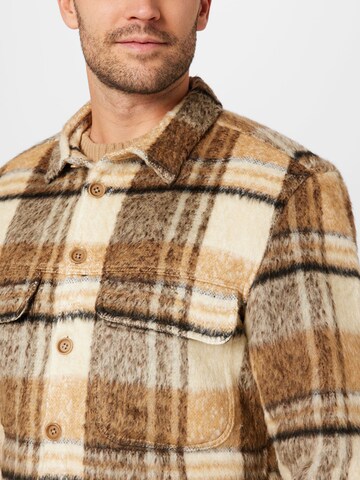 DRYKORN Regular fit Button Up Shirt 'SELED' in Brown