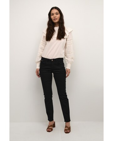 Coupe slim Jean 'Lotte' Cream en noir